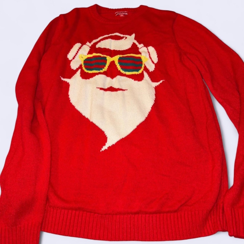 Red and white Santa sweater